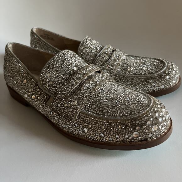 Betsey Johnson Aron Rhinestone Penny Loafer NWOT womens 7.5 - Picture 2 of 10
